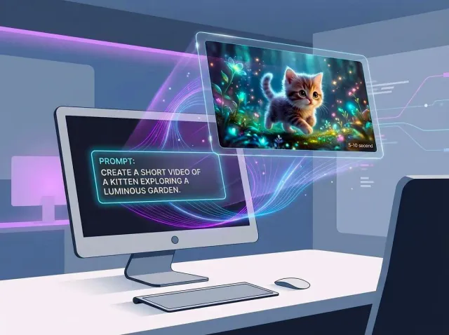 AI creating a kitten video